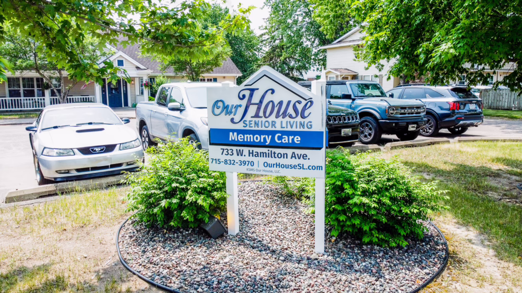 Menomonie Memory Care Parking and Sign
