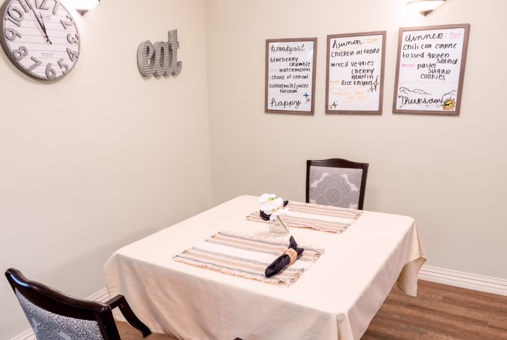 Eau Claire Memory Care Dining Room